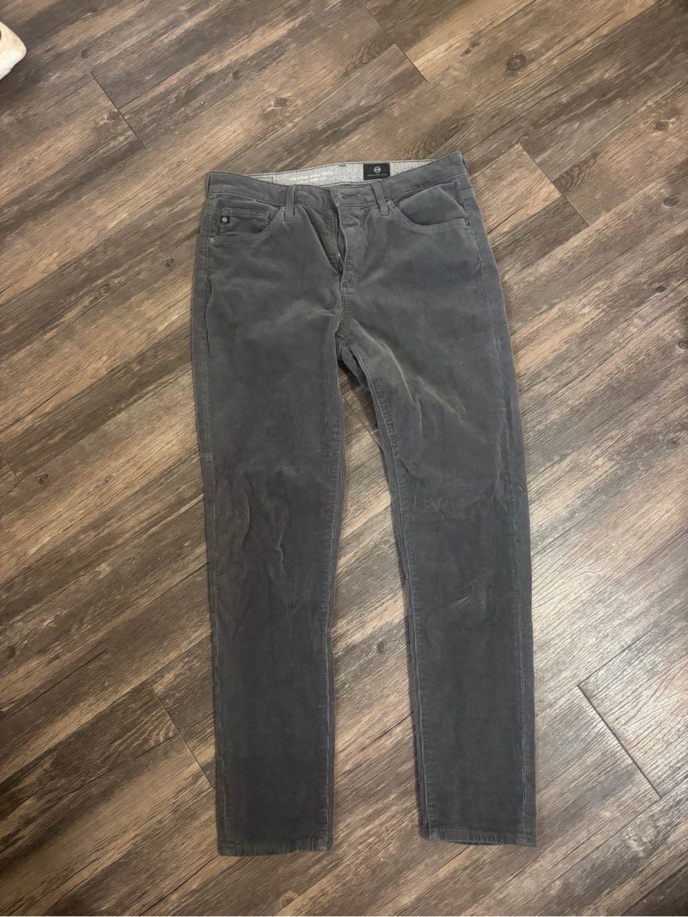 AG Adriano Goldschmied Women’s Charcoal Skinny Corduroy Jeans